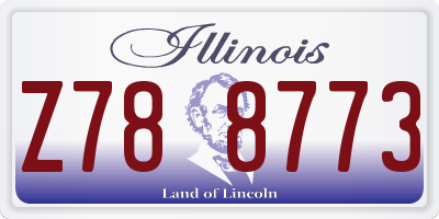 IL license plate Z788773