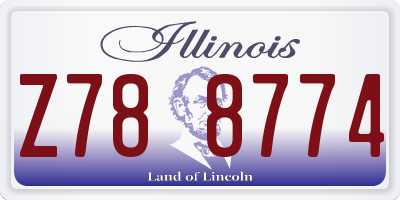 IL license plate Z788774