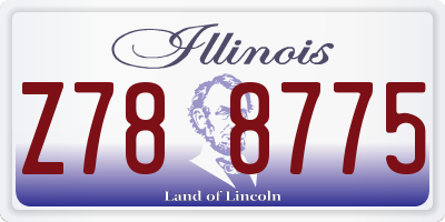 IL license plate Z788775