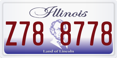 IL license plate Z788778