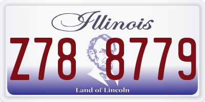 IL license plate Z788779