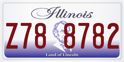 IL license plate Z788782