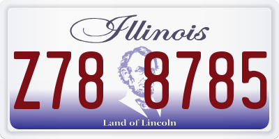 IL license plate Z788785