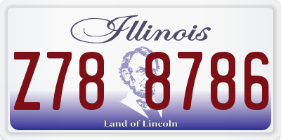 IL license plate Z788786