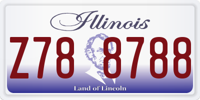 IL license plate Z788788