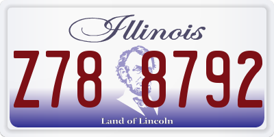 IL license plate Z788792