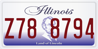 IL license plate Z788794