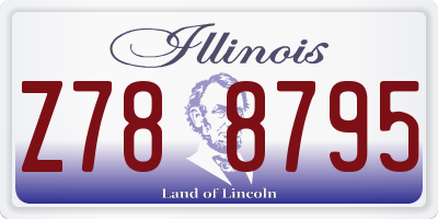 IL license plate Z788795