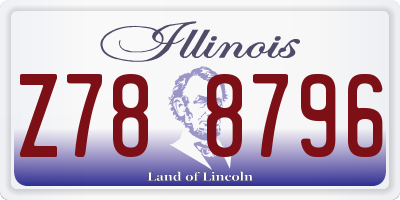 IL license plate Z788796