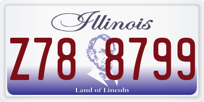 IL license plate Z788799