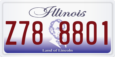 IL license plate Z788801