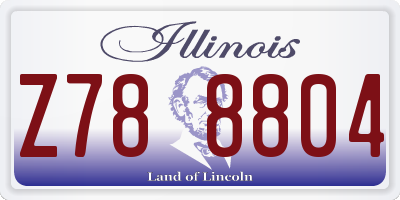 IL license plate Z788804