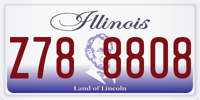 IL license plate Z788808