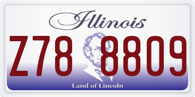 IL license plate Z788809