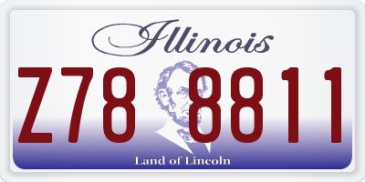 IL license plate Z788811