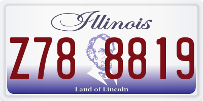 IL license plate Z788819