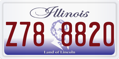 IL license plate Z788820