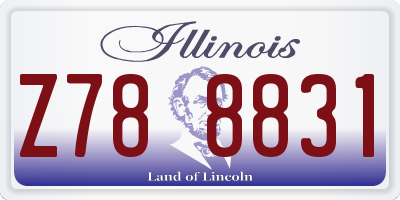 IL license plate Z788831