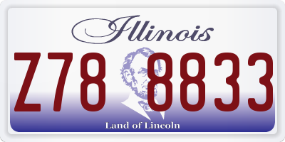 IL license plate Z788833