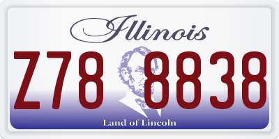 IL license plate Z788838