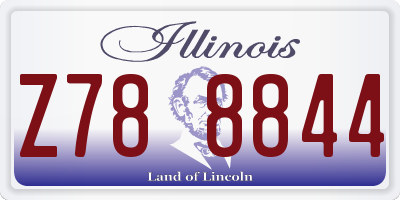 IL license plate Z788844