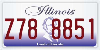 IL license plate Z788851
