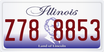 IL license plate Z788853