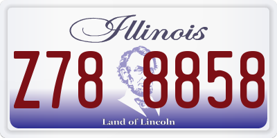 IL license plate Z788858