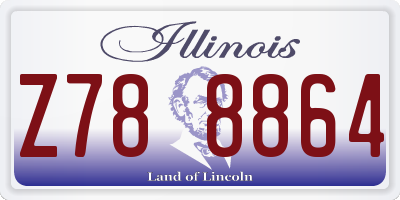 IL license plate Z788864