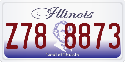 IL license plate Z788873
