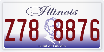 IL license plate Z788876