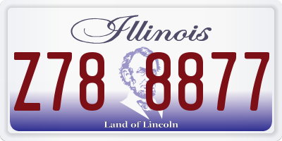 IL license plate Z788877