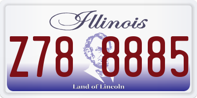 IL license plate Z788885