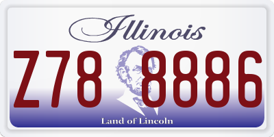 IL license plate Z788886