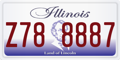 IL license plate Z788887