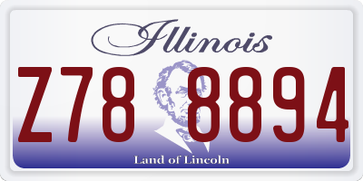 IL license plate Z788894