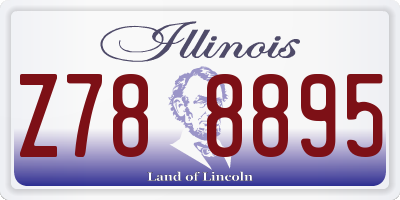 IL license plate Z788895