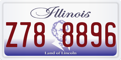 IL license plate Z788896