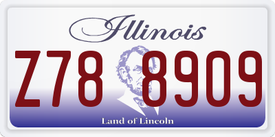 IL license plate Z788909