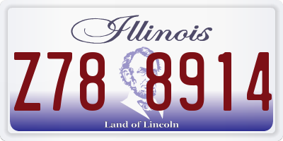 IL license plate Z788914