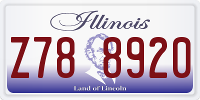 IL license plate Z788920