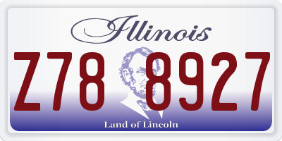 IL license plate Z788927