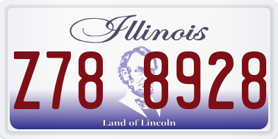 IL license plate Z788928