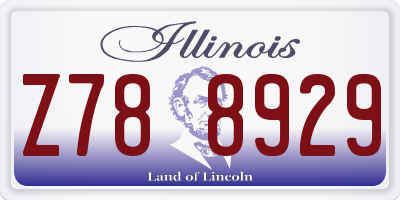 IL license plate Z788929
