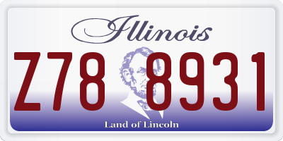 IL license plate Z788931
