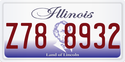 IL license plate Z788932
