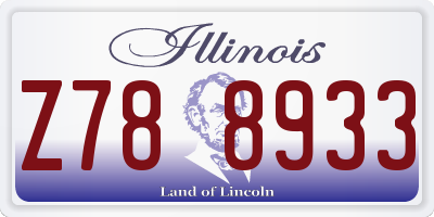 IL license plate Z788933
