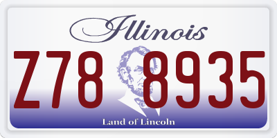 IL license plate Z788935