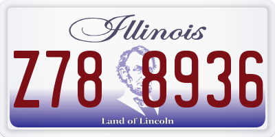 IL license plate Z788936