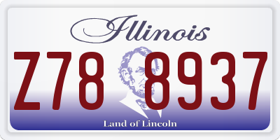 IL license plate Z788937